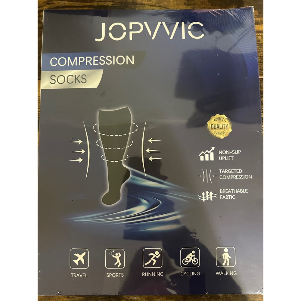 JOPYVIC Compression Socks Size Calf Travel Sports Running‎ Cycling Walking